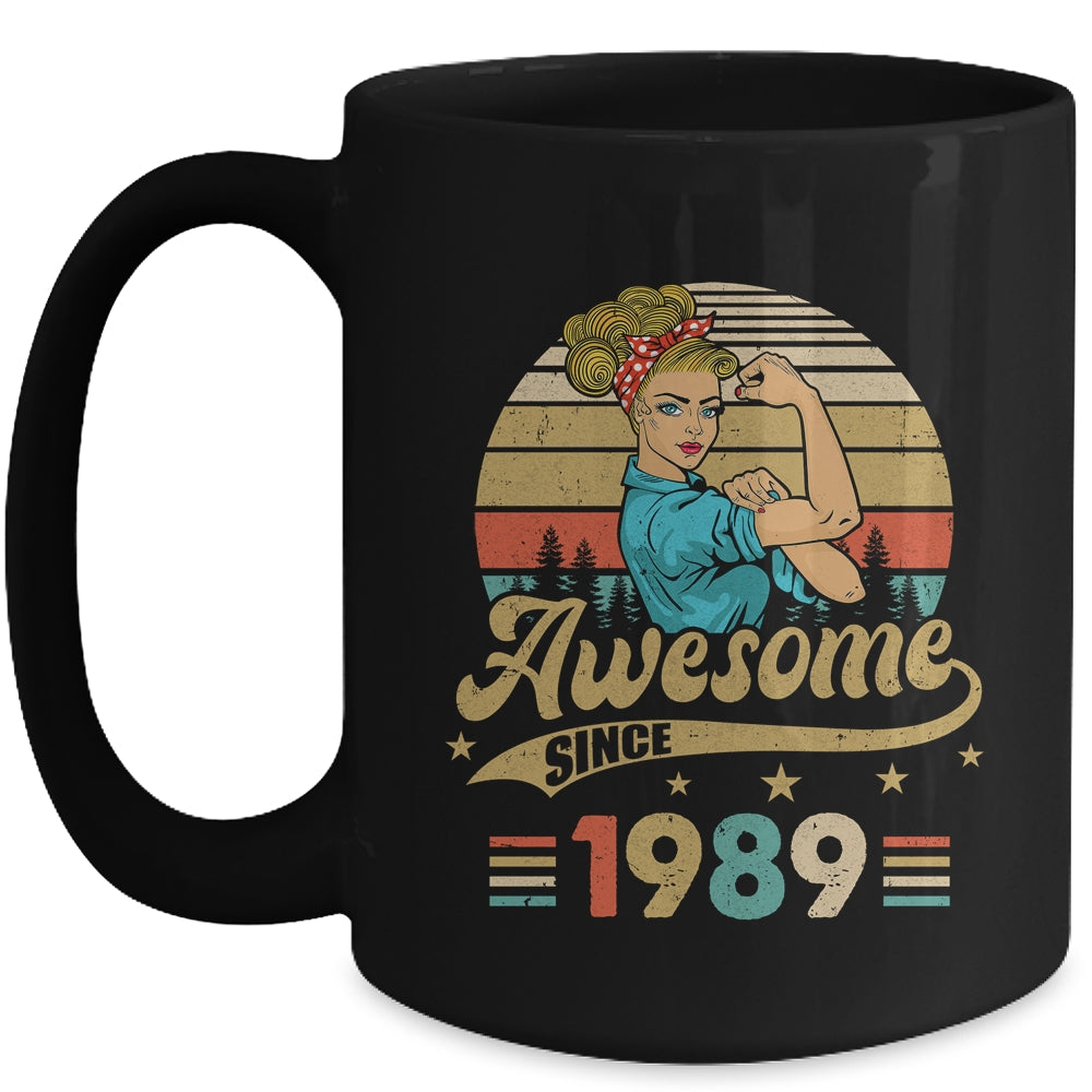 34 Year Old Awesome Since 1989 34th Birthday Women Mug | siriusteestore