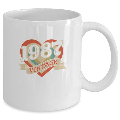 34th Birthday Gifts Classic Retro Heart Vintage 1987 Mug | siriusteestore