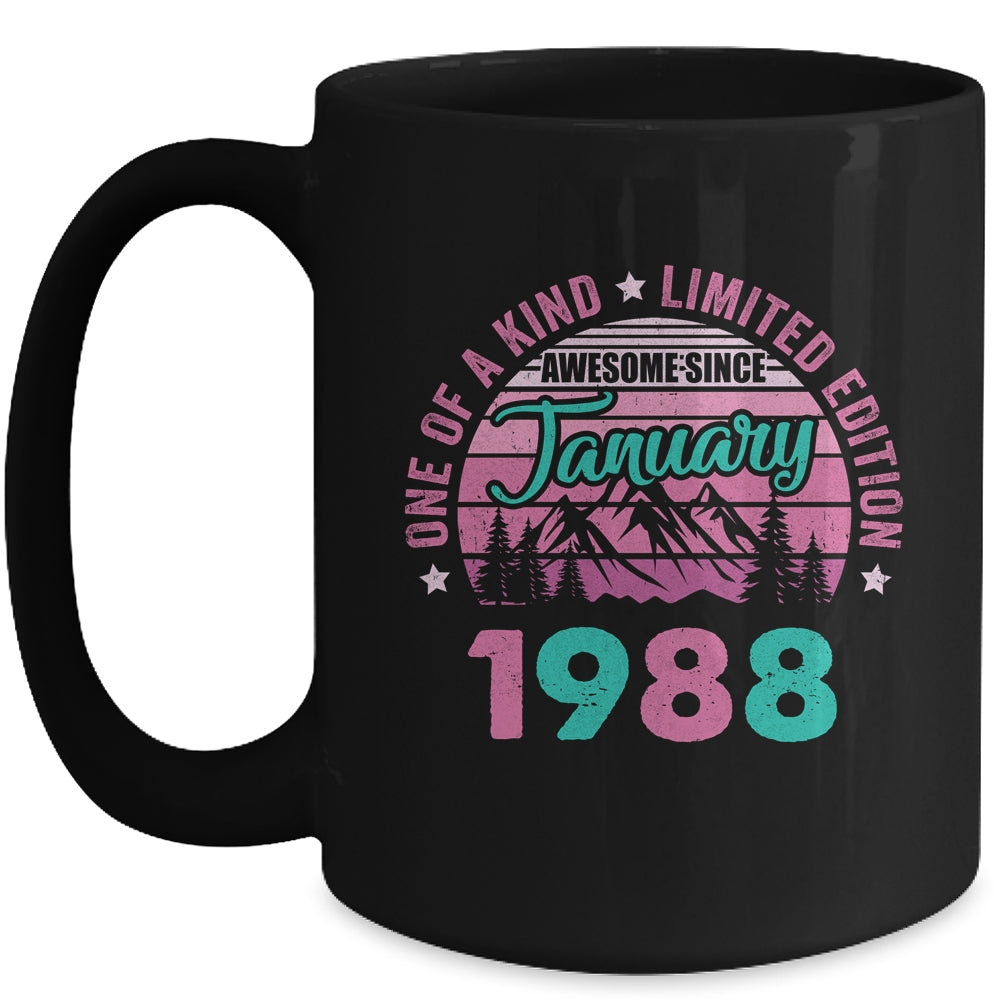 35 Years Old Awesome Since January 1988 35th Birthday Women Mug | siriusteestore