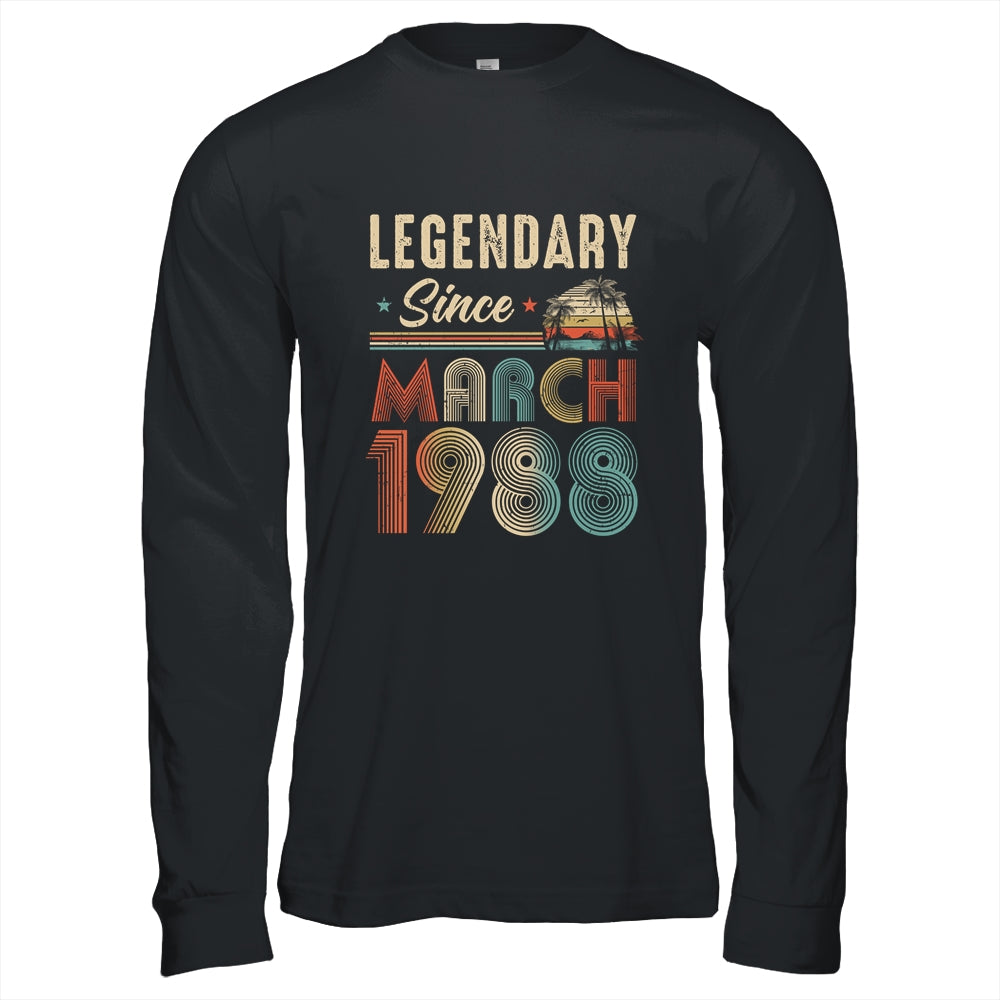 35 Years Old Legendary Since March 1988 35th Birthday Shirt & Hoodie | siriusteestore