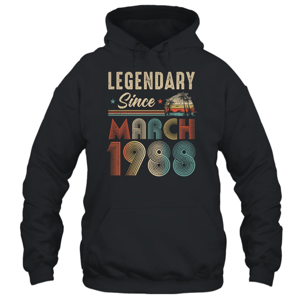 35 Years Old Legendary Since March 1988 35th Birthday Shirt & Hoodie | siriusteestore