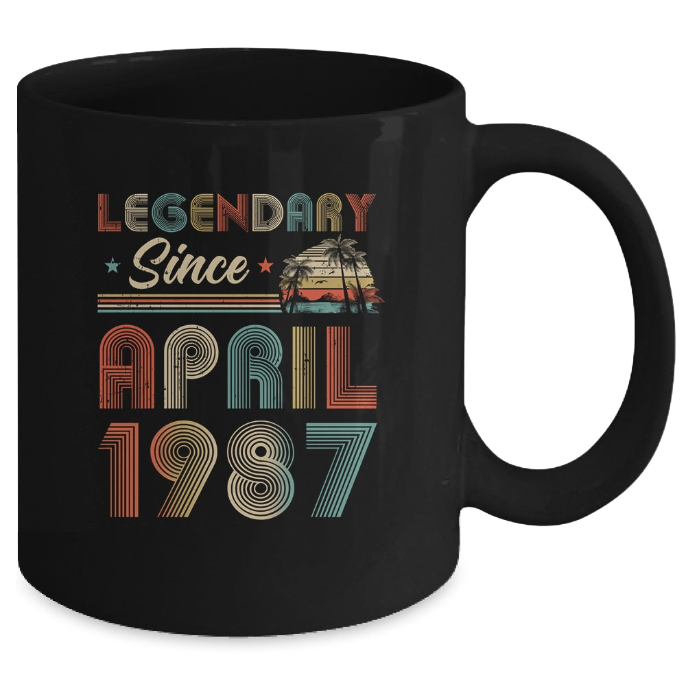 35th Birthday 35 Years Old Legendary Since April 1987 Mug | siriusteestore