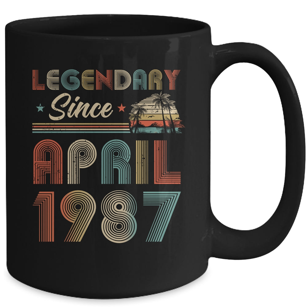 35th Birthday 35 Years Old Legendary Since April 1987 Mug | siriusteestore