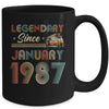 35th Birthday 35 Years Old Legendary Since January 1987 Mug | siriusteestore