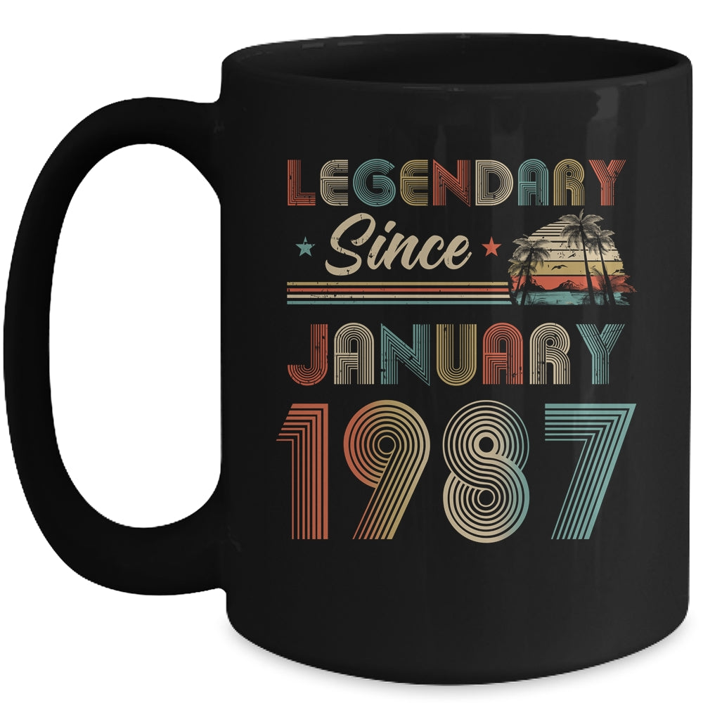 35th Birthday 35 Years Old Legendary Since January 1987 Mug | siriusteestore