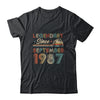 35th Birthday 35 Years Old Legendary Since September 1987 Shirt & Hoodie | siriusteestore