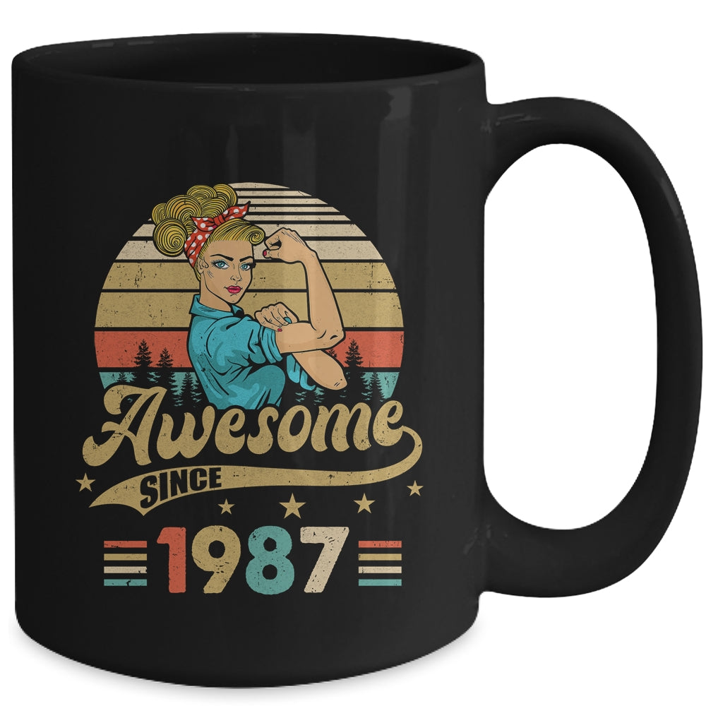 36 Year Old Awesome Since 1987 36th Birthday Women Mug | siriusteestore