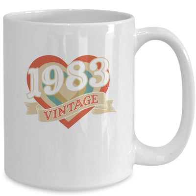 38th Birthday Gifts Classic Retro Heart Vintage 1983 Mug | siriusteestore