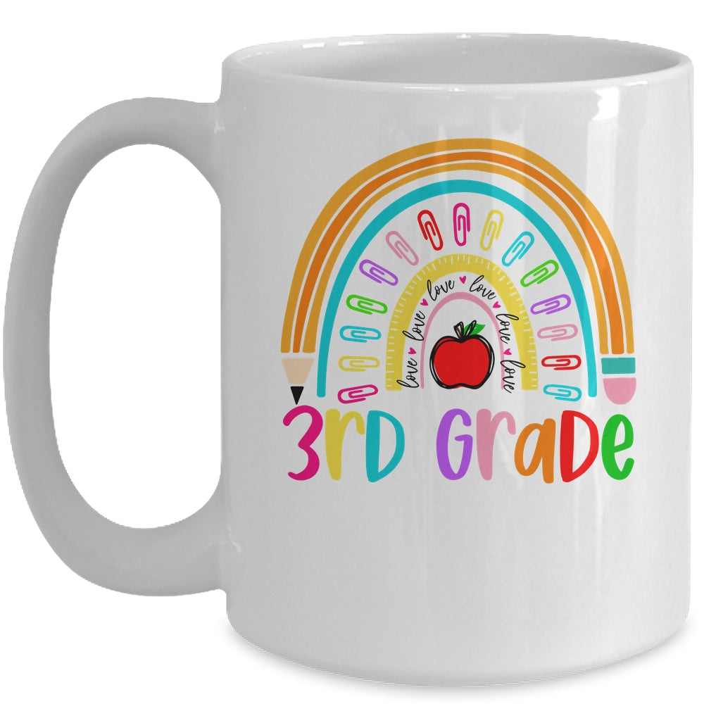 3rd Teacher Rainbow First Day Of Back To School Mug | siriusteestore