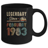 40 Years Old Legendary Since February 1983 40th Birthday Mug | siriusteestore