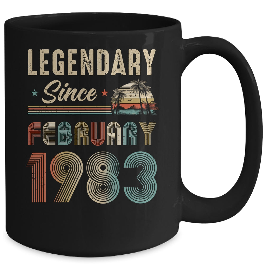 40 Years Old Legendary Since February 1983 40th Birthday Mug | siriusteestore