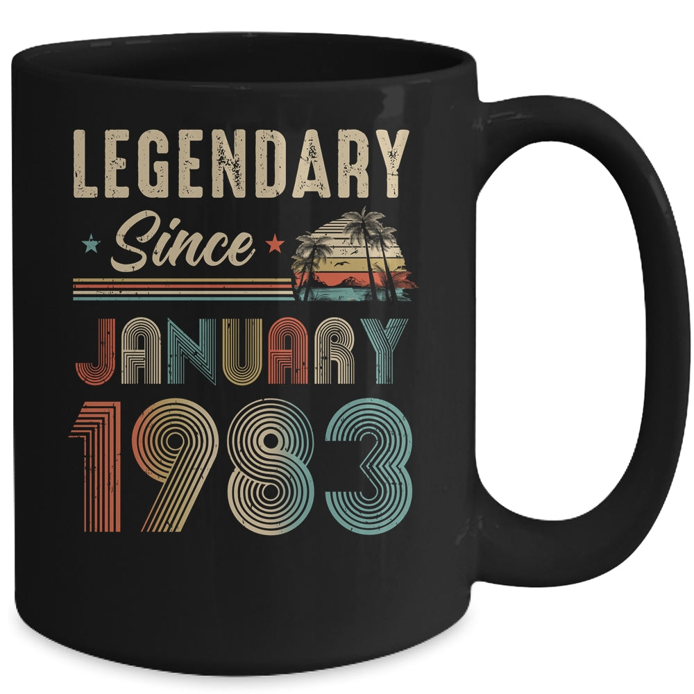 40 Years Old Legendary Since January 1983 40th Birthday Mug | siriusteestore