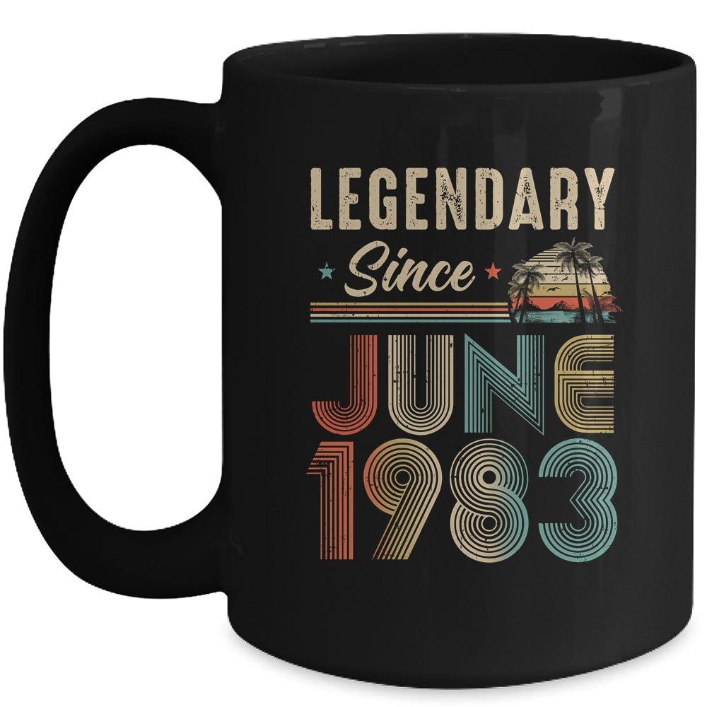 40 Years Old Legendary Since June 1983 40th Birthday Mug | siriusteestore