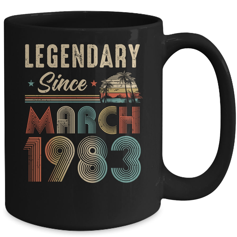 40 Years Old Legendary Since March 1983 40th Birthday Mug | siriusteestore