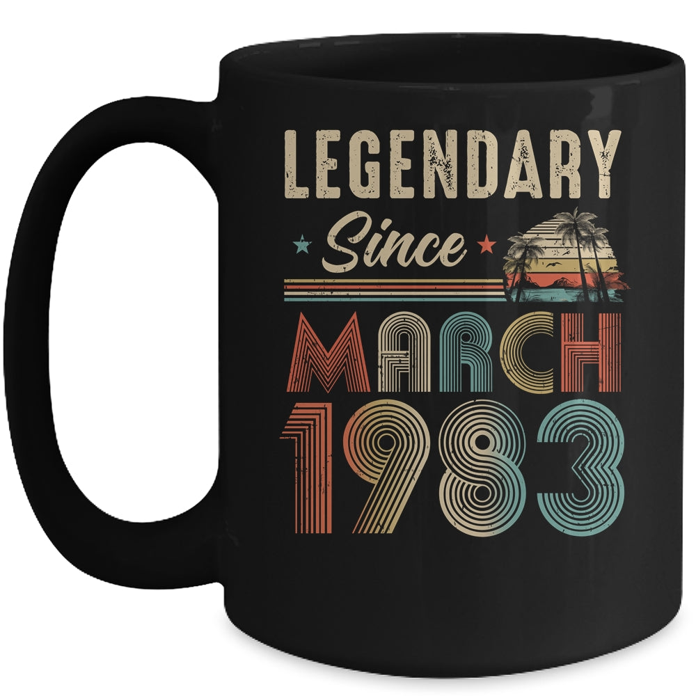 40 Years Old Legendary Since March 1983 40th Birthday Mug | siriusteestore
