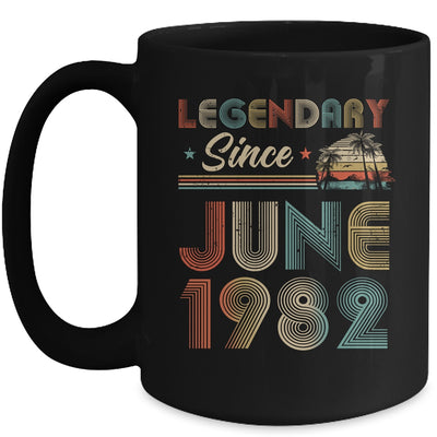 40th Birthday 40 Years Old Legendary Since June 1982 Mug | siriusteestore