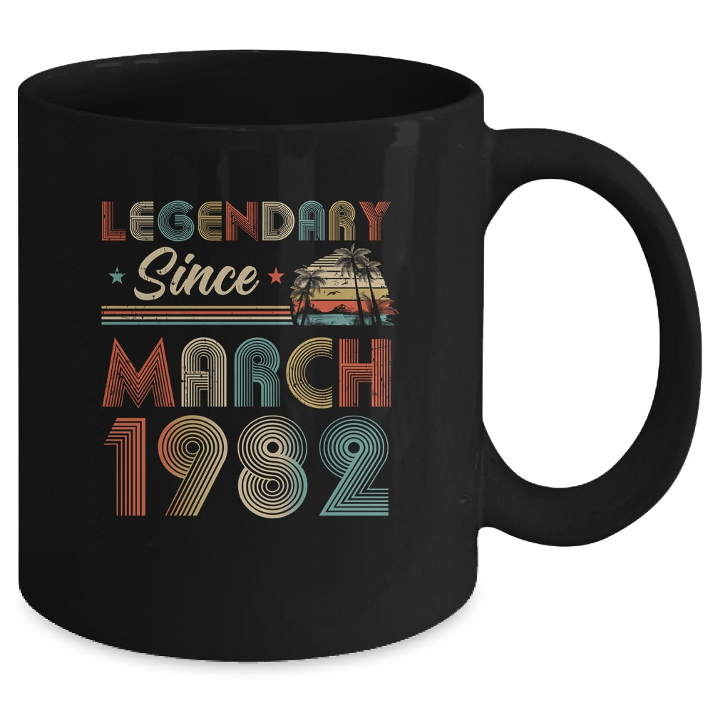 40th Birthday 40 Years Old Legendary Since March 1982 Mug | siriusteestore