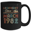 40th Birthday 40 Years Old Legendary Since March 1982 Mug | siriusteestore