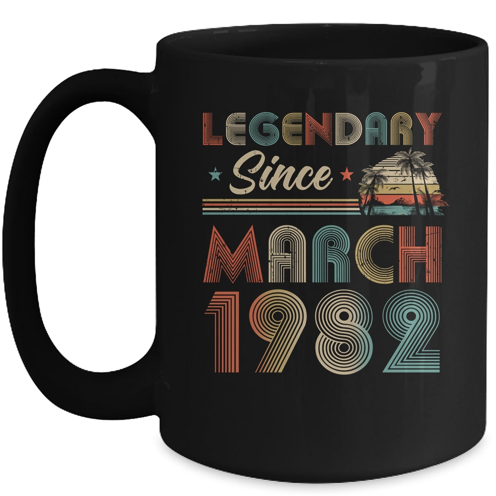 40th Birthday 40 Years Old Legendary Since March 1982 Mug | siriusteestore