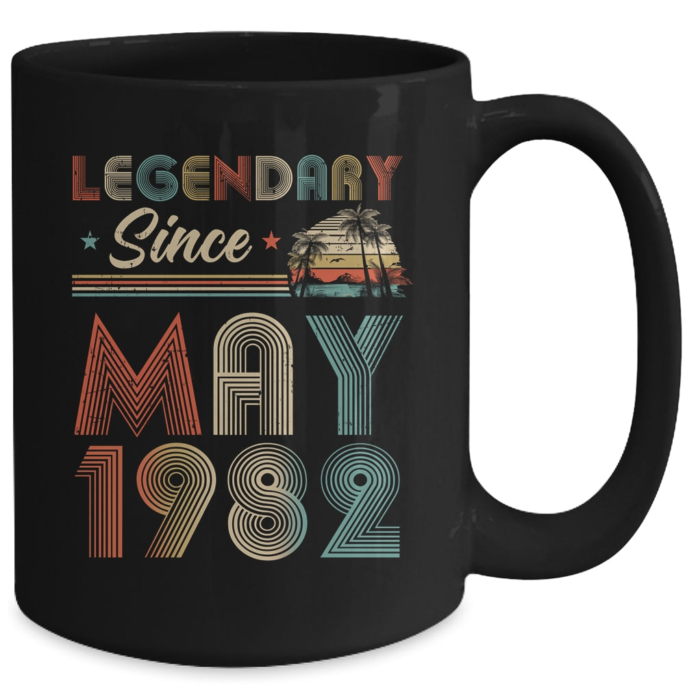 40th Birthday 40 Years Old Legendary Since May 1982 Mug | siriusteestore