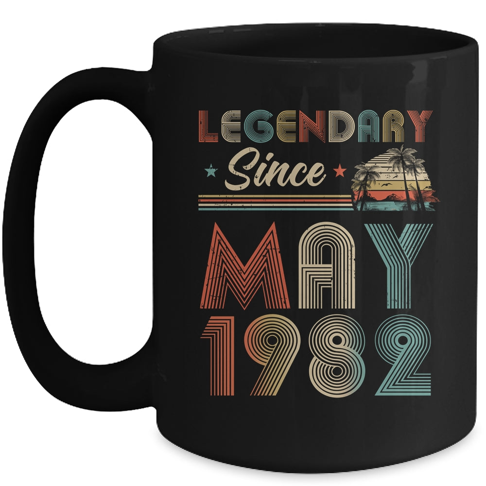 40th Birthday 40 Years Old Legendary Since May 1982 Mug | siriusteestore