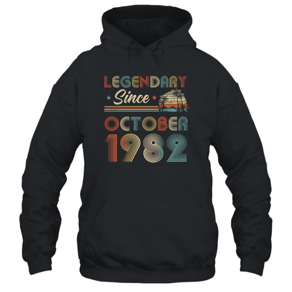 40th Birthday 40 Years Old Legendary Since October 1982 Shirt & Hoodie | siriusteestore