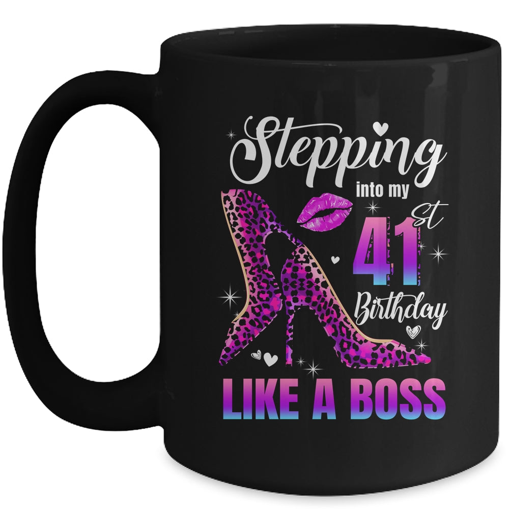 41 And Fabulous High Heels Stepping Into My 41st Birthday Mug | siriusteestore