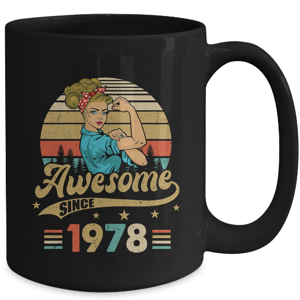 45 Year Old Awesome Since 1978 45th Birthday Women Mug | siriusteestore