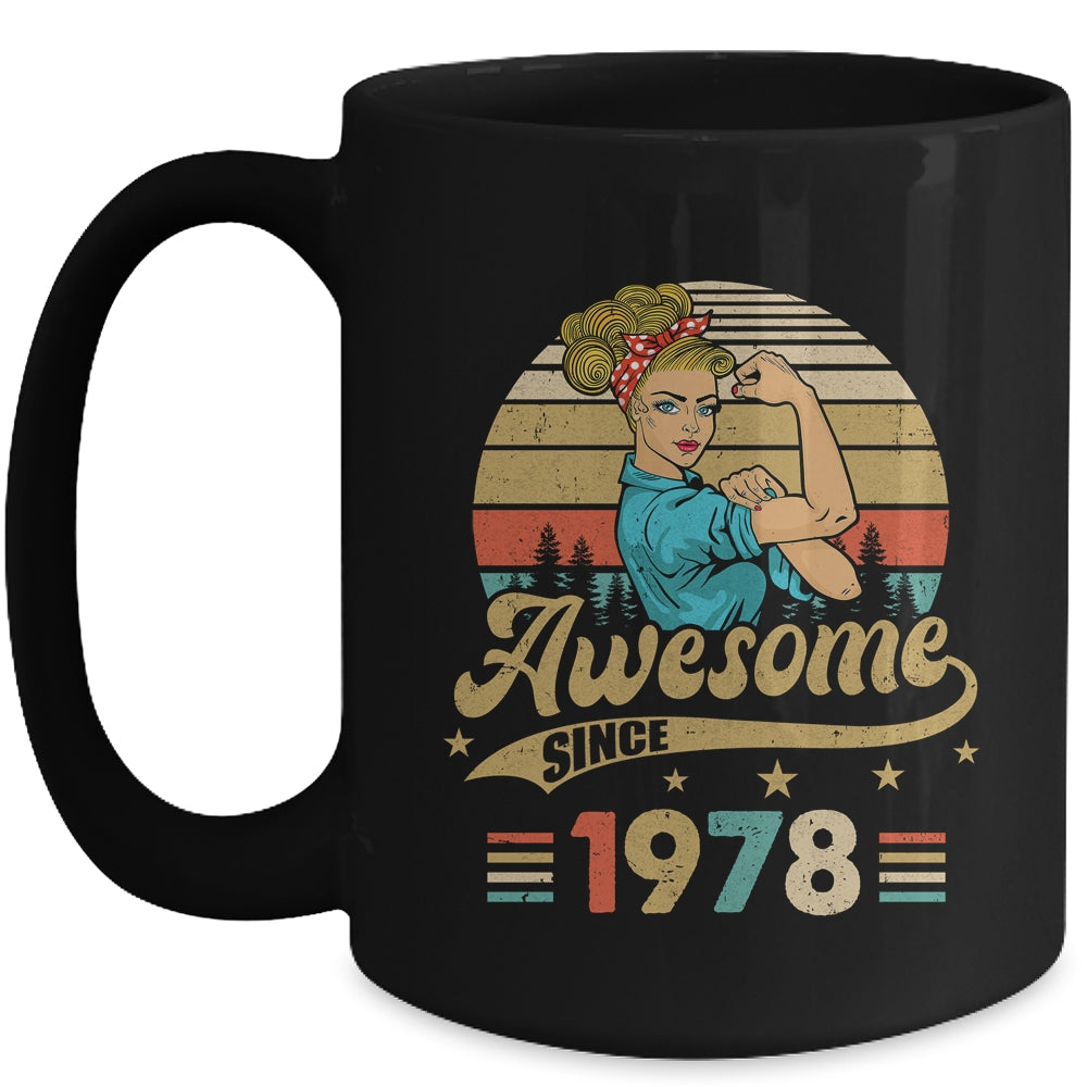 45 Year Old Awesome Since 1978 45th Birthday Women Mug | siriusteestore