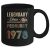 45 Years Old Legendary Since February 1978 45th Birthday Mug | siriusteestore
