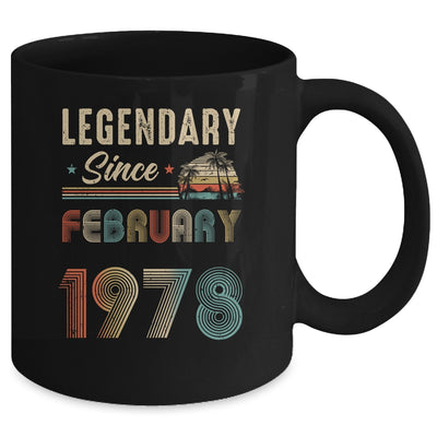 45 Years Old Legendary Since February 1978 45th Birthday Mug | siriusteestore