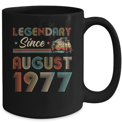 45th Birthday 45 Years Old Legendary Since August 1977 Mug | siriusteestore