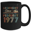 45th Birthday 45 Years Old Legendary Since February 1977 Mug | siriusteestore
