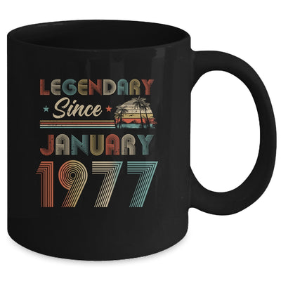 45th Birthday 45 Years Old Legendary Since January 1977 Mug | siriusteestore