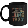 45th Birthday 45 Years Old Legendary Since June 1977 Mug | siriusteestore