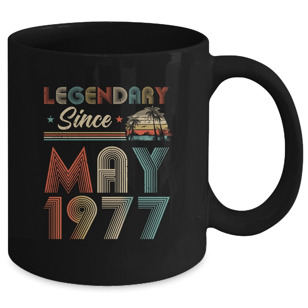45th Birthday 45 Years Old Legendary Since May 1977 Mug | siriusteestore