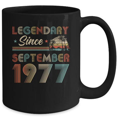 45th Birthday 45 Years Old Legendary Since September 1977 Mug | siriusteestore