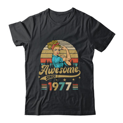 46 Year Old Awesome Since 1977 46th Birthday Women Shirt & Tank Top | siriusteestore