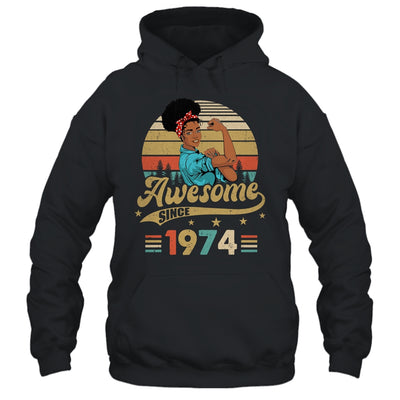 49 Year Old Awesome Since 1974 49th Birthday Black Women Shirt & Tank Top | siriusteestore