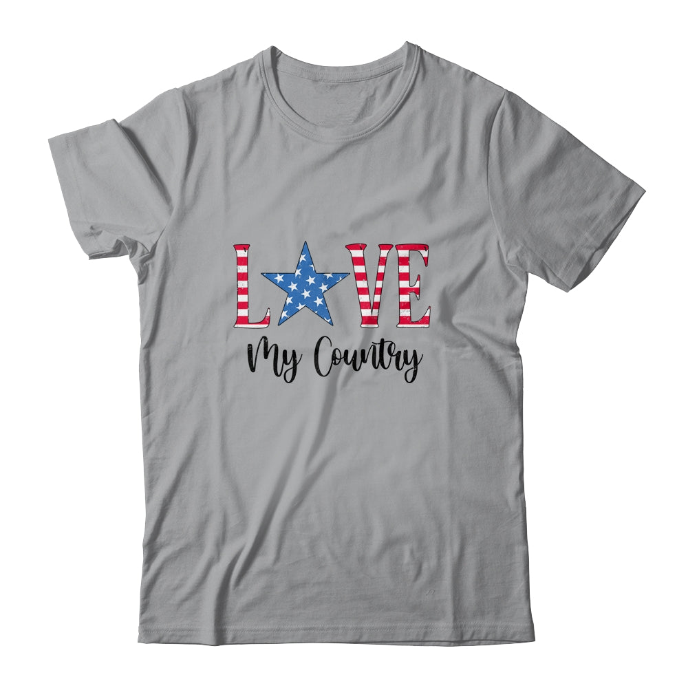 4Th Of July Independence Day Patriotic Love My Country Shirt & Tank Top | siriusteestore