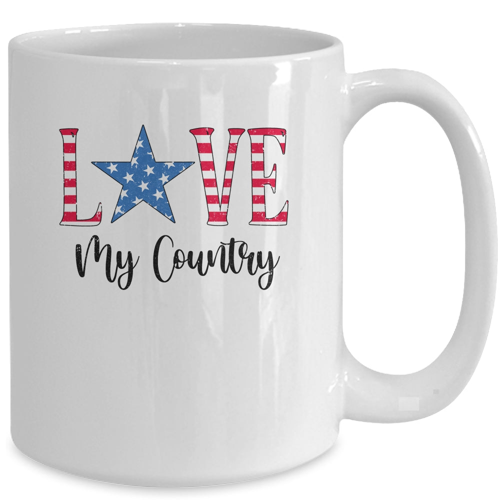 4Th Of July Independence Day Patriotic Love My Country Mug | siriusteestore