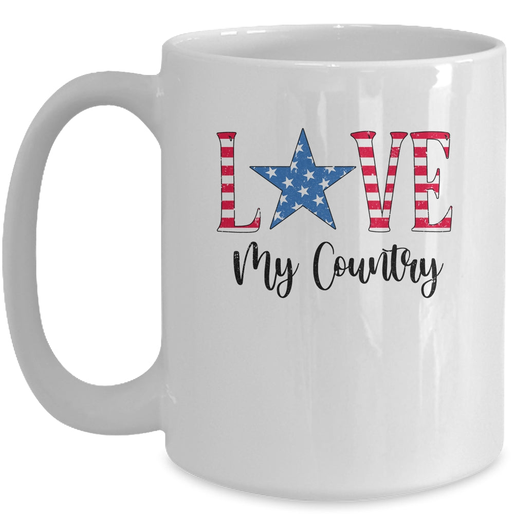4Th Of July Independence Day Patriotic Love My Country Mug | siriusteestore