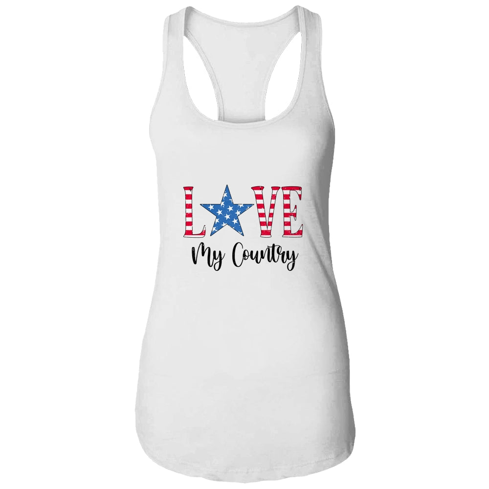 4Th Of July Independence Day Patriotic Love My Country Shirt & Tank Top | siriusteestore