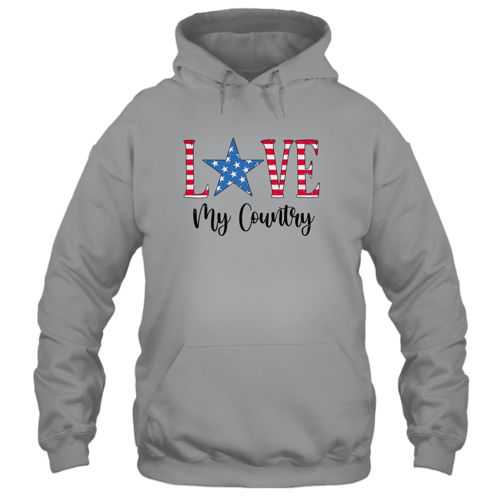 4Th Of July Independence Day Patriotic Love My Country Shirt & Tank Top | siriusteestore