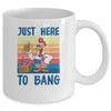 4Th Of July Just Here To Bang USA Flag Chicken Beer Mug | siriusteestore