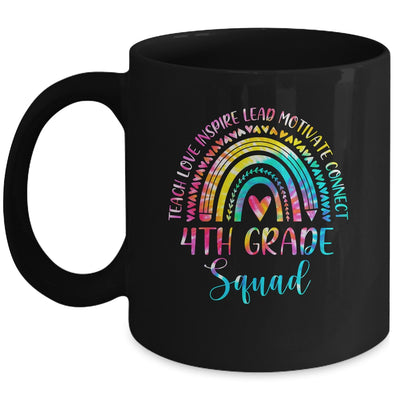 4th Grade Teacher Squad Tie Dye Rainbow Back To School Mug | siriusteestore
