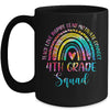 4th Grade Teacher Squad Tie Dye Rainbow Back To School Mug | siriusteestore