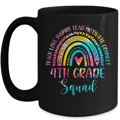 4th Grade Teacher Squad Tie Dye Rainbow Back To School Mug | siriusteestore