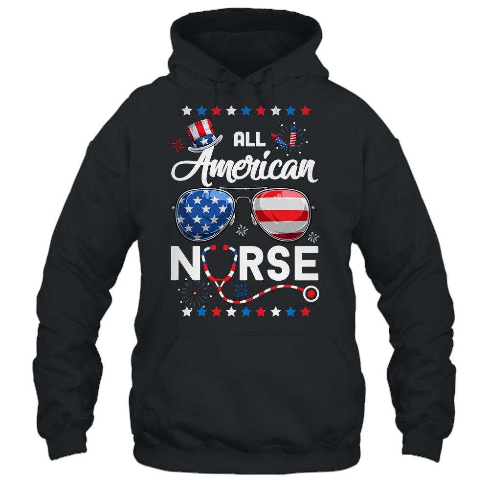 4th Of July All American Nurse Independence Day Shirt & Tank Top | Siriustee.com