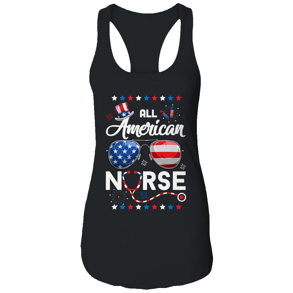 4th Of July All American Nurse Independence Day Shirt & Tank Top | Siriustee.com